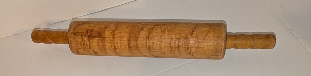 Vintage Wooden Maple Rolling Pin Brass Screws Farmhouse Kitchen Decor